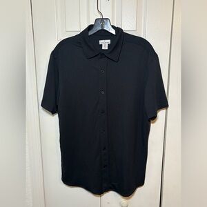 Daniel Hechter Men's Black Casual Button Down Shirt